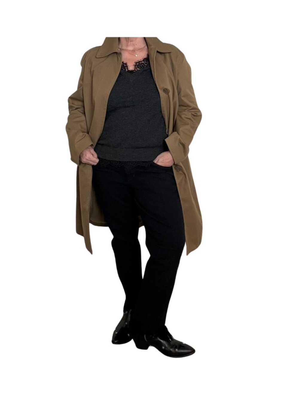 Vince Single Breasted Trench Coat NWT - Classic Cool Girl Sz Medium - Picture 3 of 12